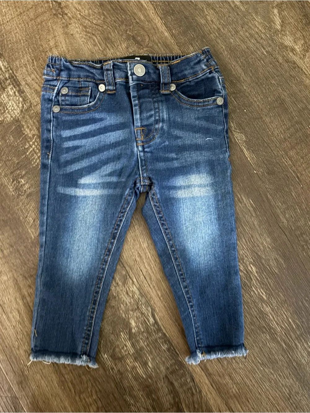 7 For All Mankind Kids Indigo Stretch Denim Jeans